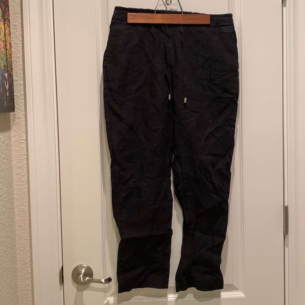 Chicos Black Linen Pants - 00R